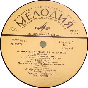 Various - Музыка Для Слушания В VII Классе