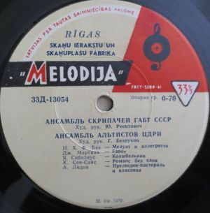 Ансамбль Скрипачей Большого Театра СССР / Ансамбль Альтистов ЦДРИ - Untitled