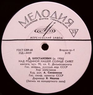 Д. Шостакович / Д. Кабалевский - Над Родиной Нашей Солнце Сияет / Новороссийские Куранты (Огонь Вечной Славы)